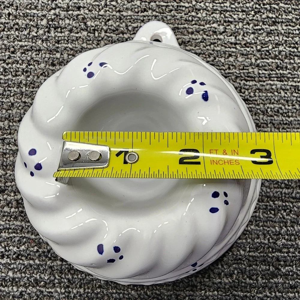 Vintage Holstein Ceramic Bundt Pan Hand Painted Germany Cottagecore